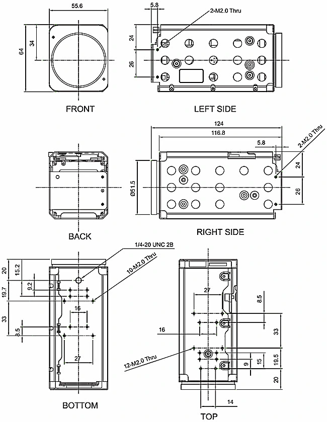 TB-SM7230 2MP 60fps 30X Optical Zoom Lens 32X Digital Zoom VISCA Sony CMOS CCTV Digital Block Zoom Camera Module with LVDS EX-SDI CVBS Output