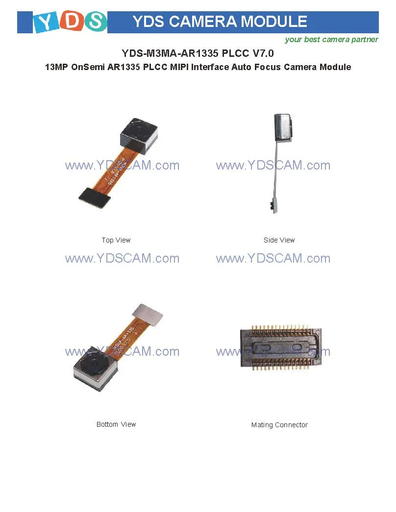 Yds-M3ma-Ar1335 Plcc V7.0 13MP Ar1335 Plcc Mipi Interface Auto Focus Camera Module