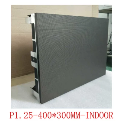 Pantalla LED interior P1.25 400 mm * 300 mm Gabinete HD TV Pared Publicidad Pantalla P2 P2.5 P3 P1.923